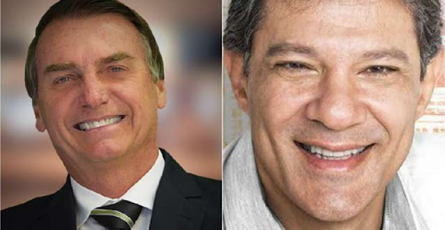 Pesquisa mostra Bolsonaro com 33% e Haddad com 16%